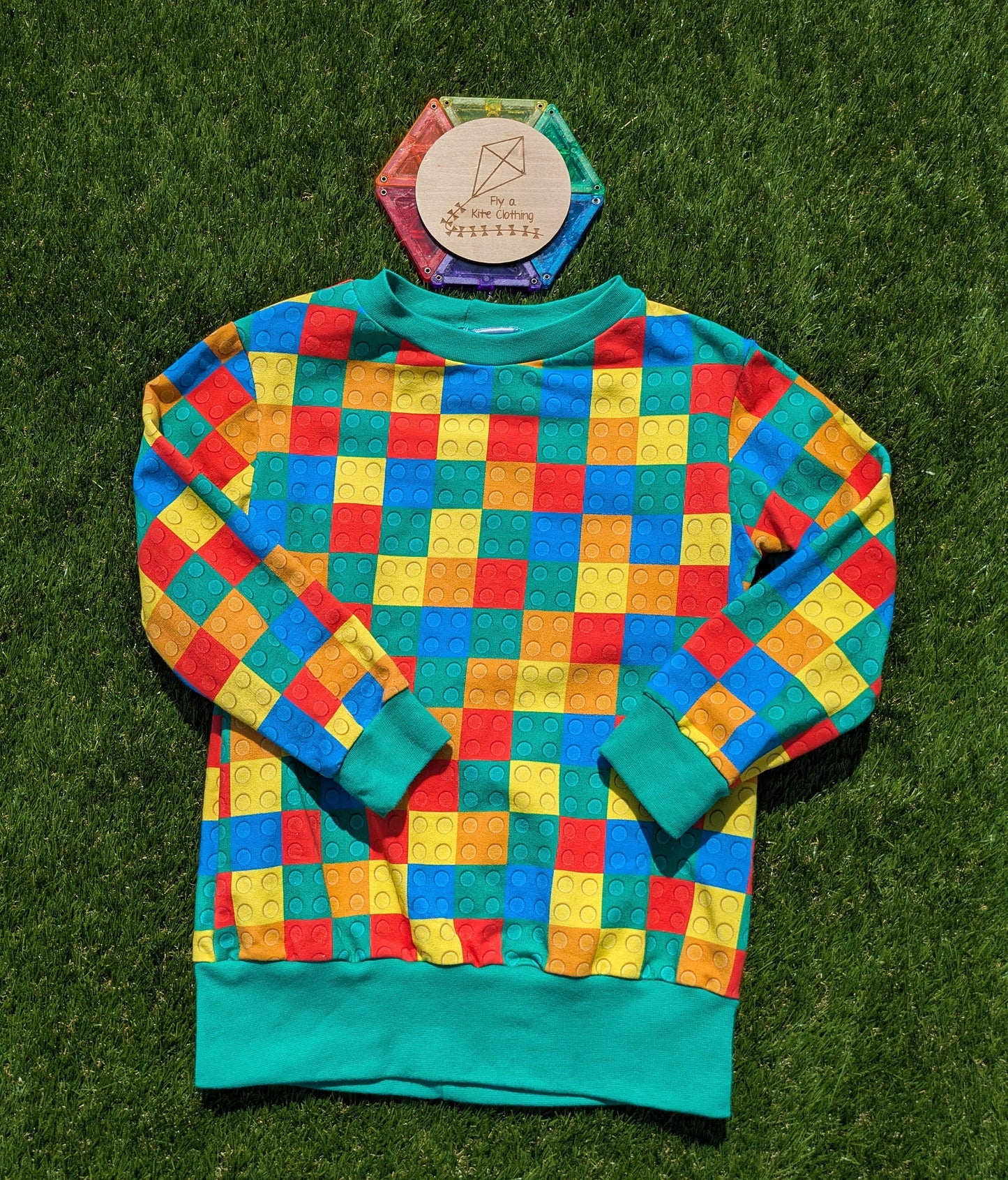 Children's building brick jumper