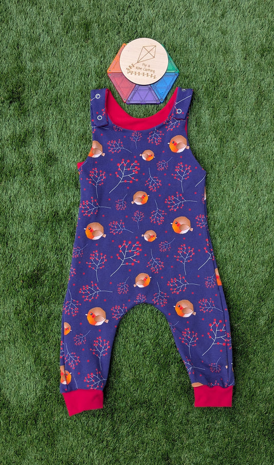Unisex Grow with me Children's Dungarees - warm fabric!