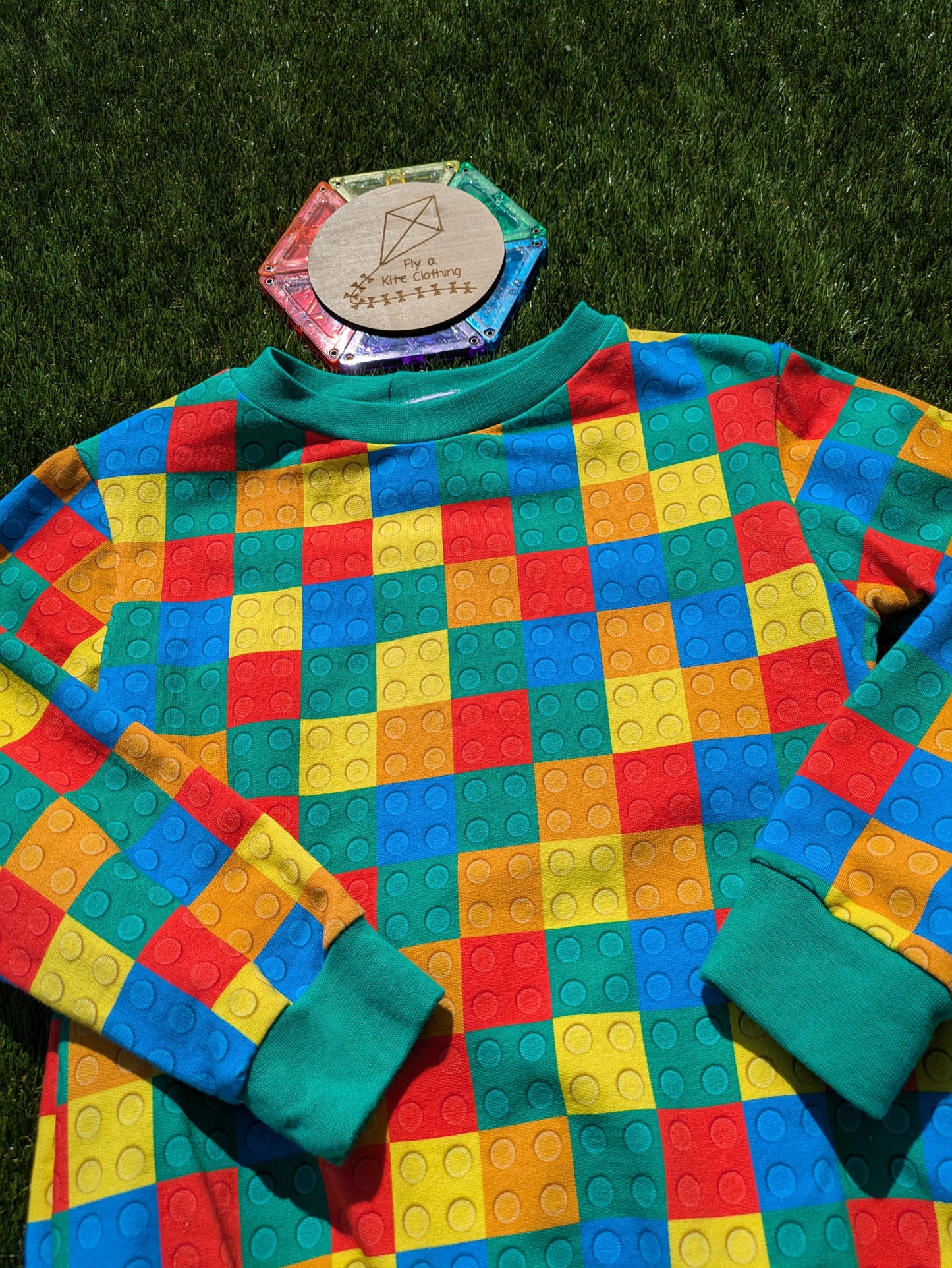 Children's building brick jumper