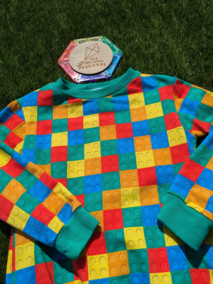 Children's building brick jumper