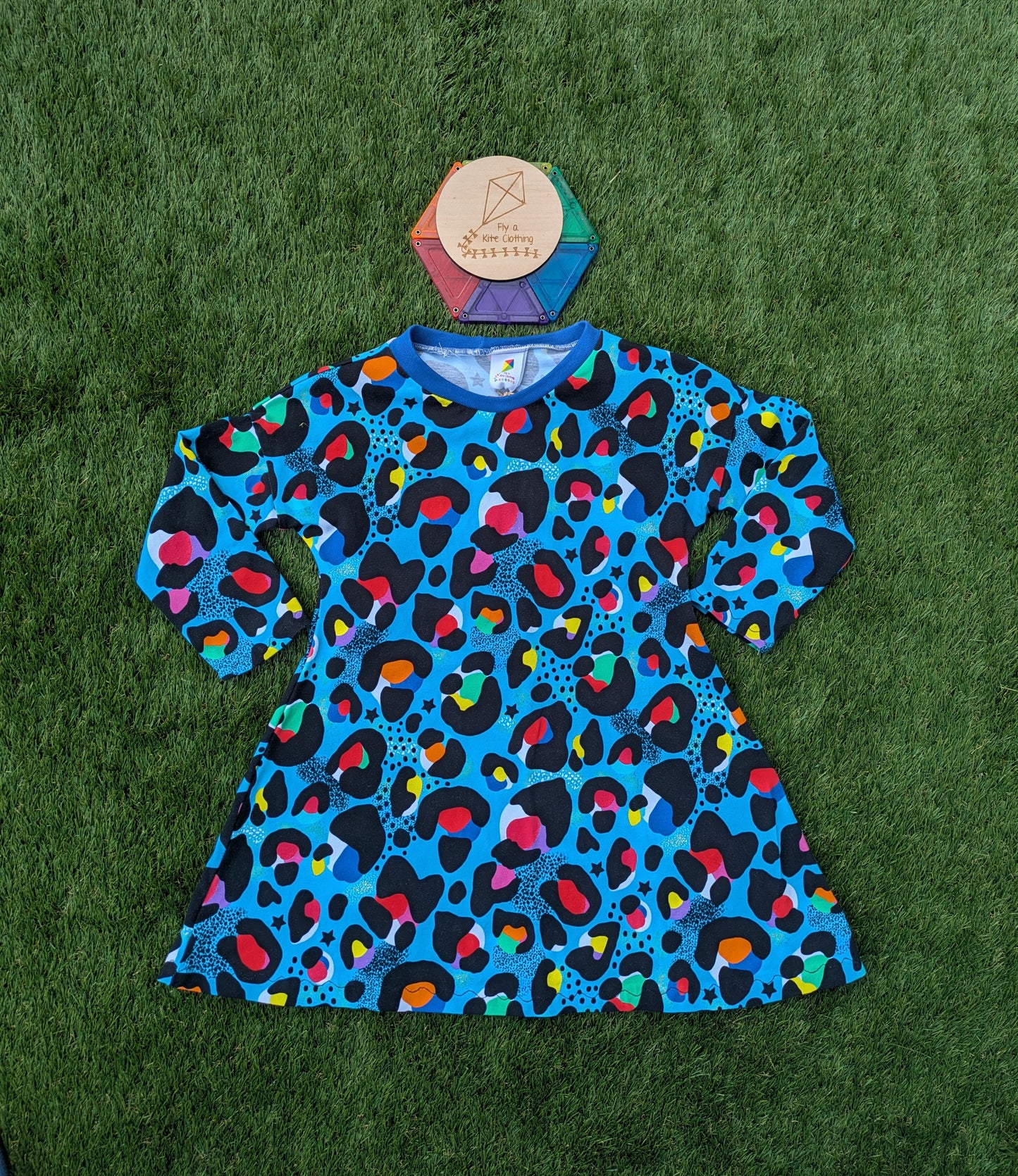 Children's Leopard long sleeved dress