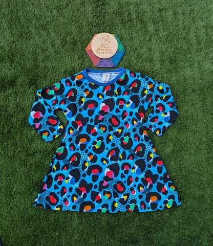 Children's Leopard long sleeved dress
